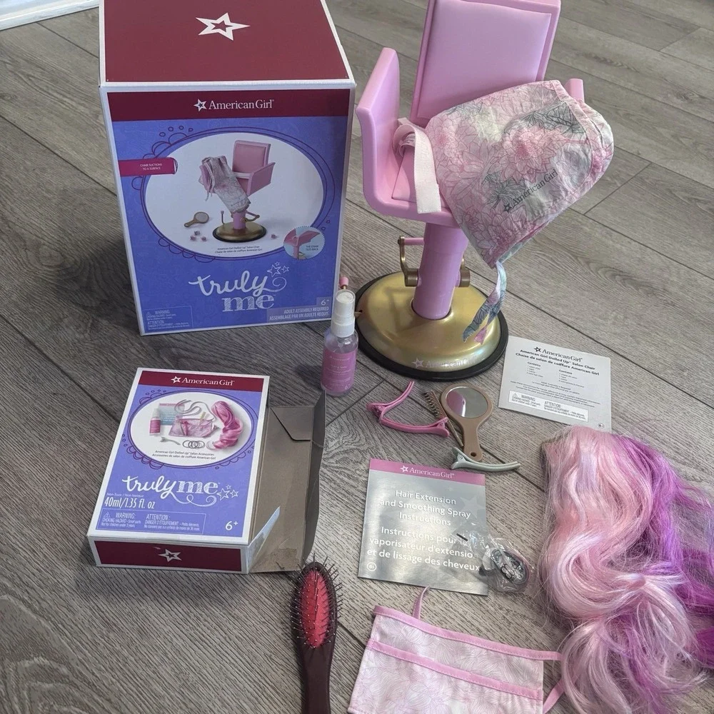American Girl Truly Me Dolled Up Salon Chair Cape Accessories Dress Up 18